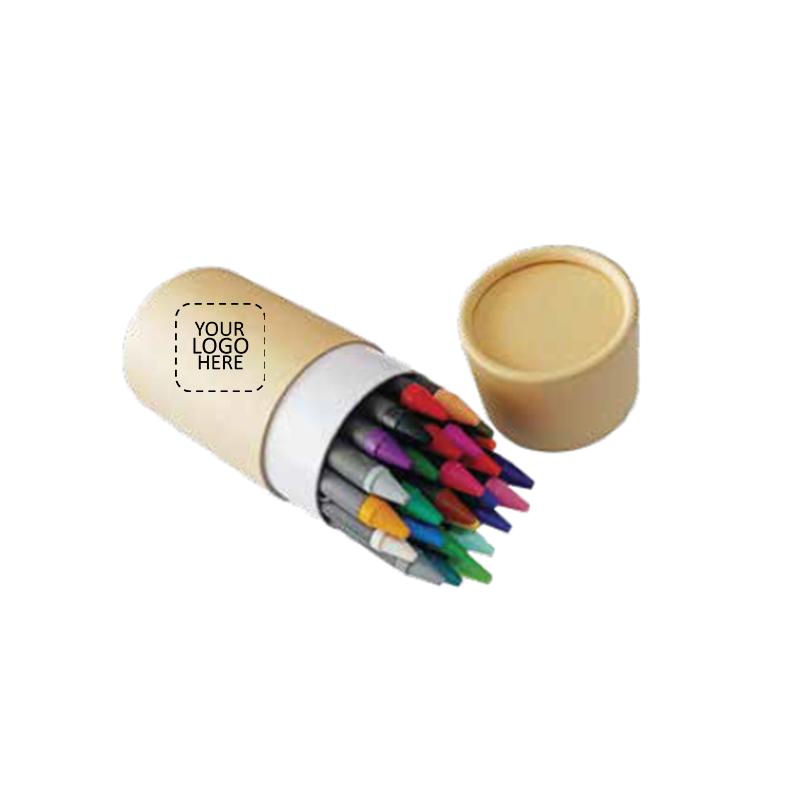 12 Coloring Set in Paper Tube  with Logo